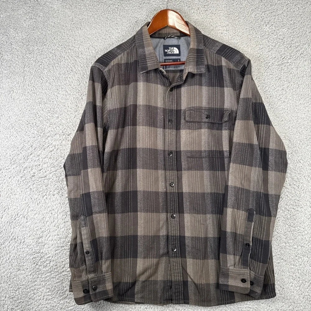 The North Face Men's Large Plaid Stayside Chamois Flannel Long‎ Sleeve Shirt